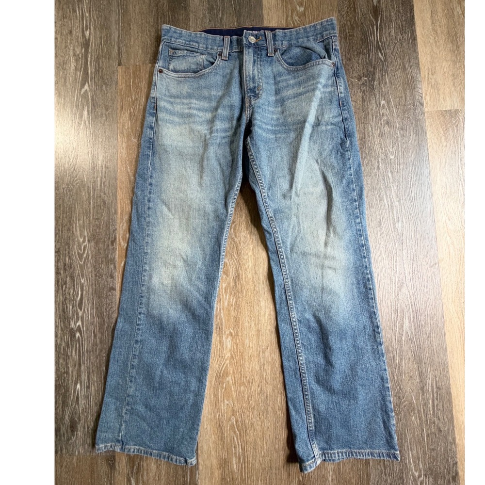 Signature by Levi Strauss Relaxed Jeans Mens W31 L30 Blue Medium Wash Denim 5443